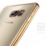 Wholesale Samsung Galaxy S6 Edge Plus Crystal Electroplate Hybrid Soft Case (Champagne Gold)